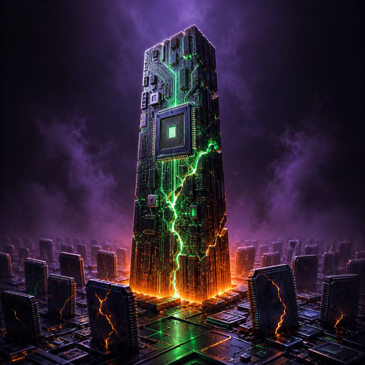 Graveyard Grid 001 original artwork